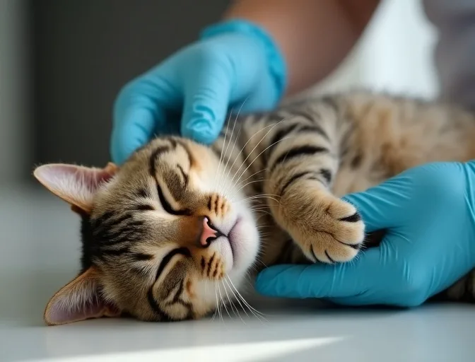 Specialist carefully handling a deceased cat with dignity in Mount Evelyn
